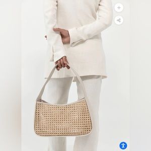 St. Agni Beige Woven Shoulder Bag